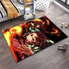 Anime Style Carpet with Fiery Red Pattern and Dynamic Character Design Suitable for Use As an Anti-slip for Living Room Bedroom Sofas