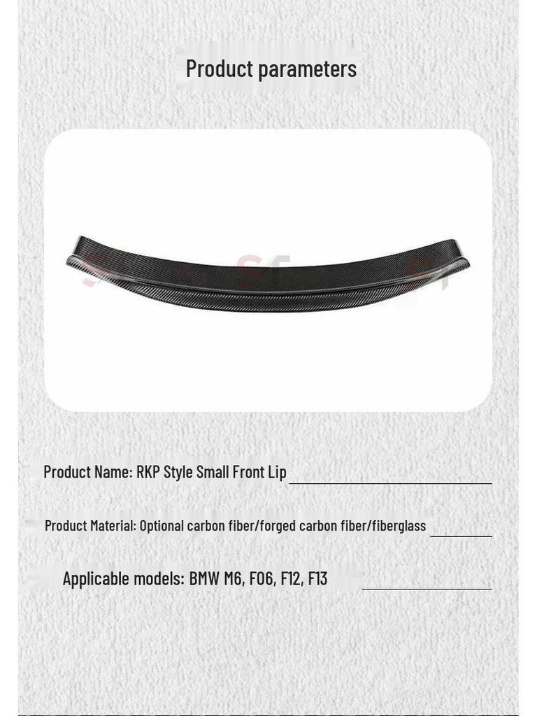 BMW M6 F06/F12/F13 Carbon Fiber Front Lip, Small Splitter & Diffuser Modifications.