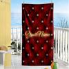 Rose Customize Text Beach Towel Super Soft & Absorbent Ideal for Travel Outdoor Swim Pool Yoga Surf Camping Hiking Gym Gift Holiday