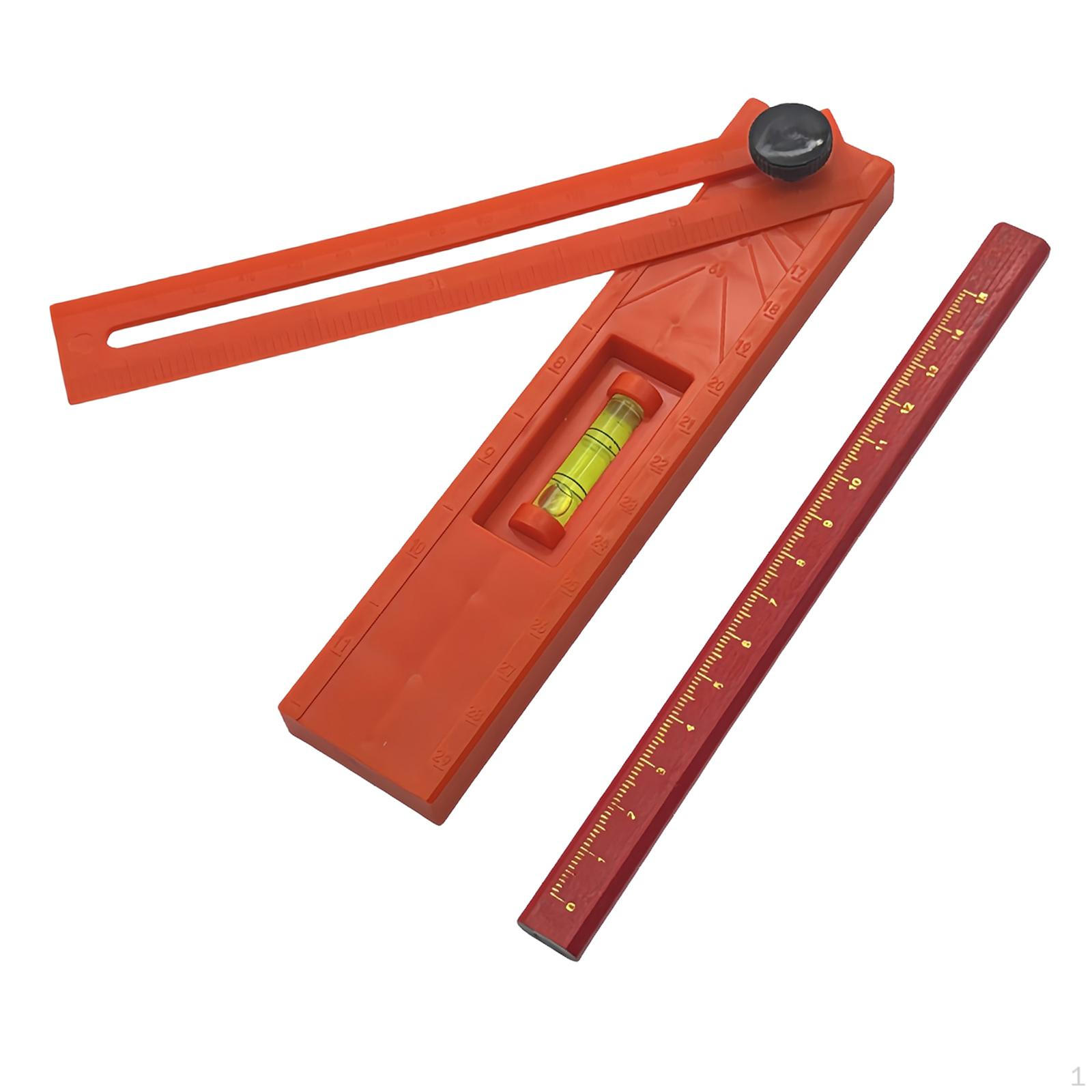 

Folding Woodworking Ruler, Measuring Marking Gauge, Tool, Drill Positioning with with 1 Pencil