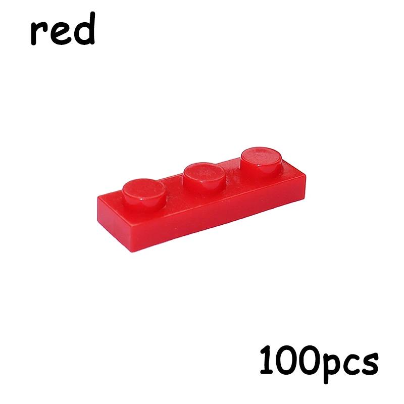100PCS MOC Assemble Particles 3623 Size 1x3 Bricks Dots 1*3 Building Blocks DIY Educational Creative Toy for Kids