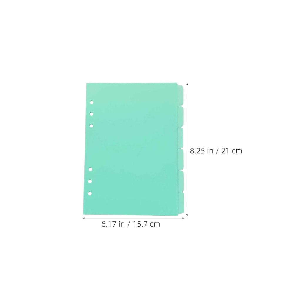 4Sets A5 Ring Binder Index Dividers PP Material Colorful Page Tabs Writable Replacement Dividers for Filing Systems Notebook