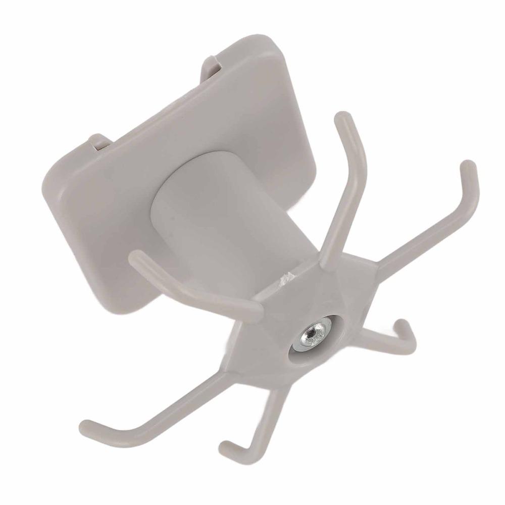 3pcs Strong Bearing Kitchen Utensil Hooks 360 Degree Rotation Adhesive Hanging Rack For Kitchen