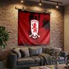 Middlesbrough Football Club Wapenschild Wandkleed Speelkamer Wandkleed, Accessoires voor Slaapkamer, Woonkamer, Studentenkamer Wanddecoratie Fan Verjaardagscadeaus