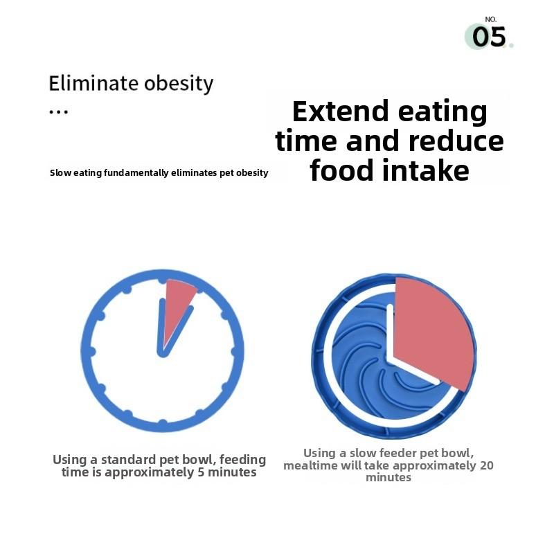 Dog Slow Eating Bowl Food-grade Silicone Pet Dog Bowl Large Dog Anti-choking Bowl