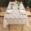 French Retro Lace Tablecloth Cover Towel Rectangular Dining Table Fabric Long Table Square Table Tulip Embroidered Tablecloth
