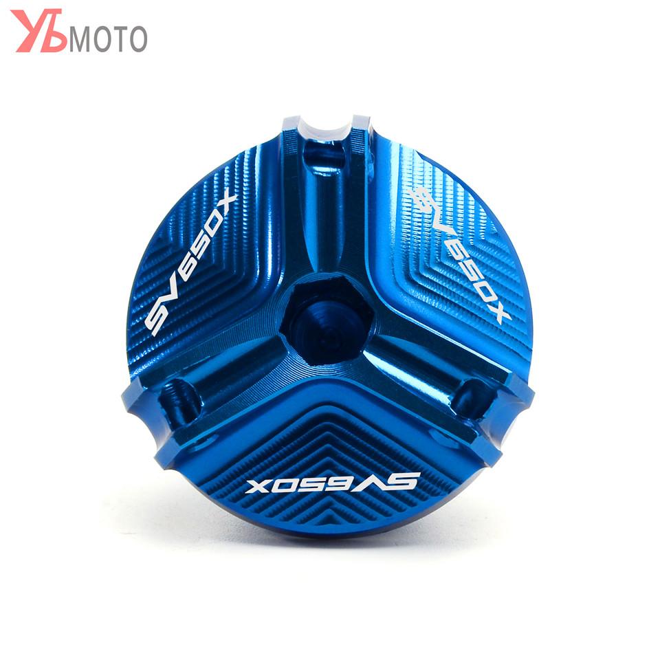 Oil Filler Cap For SUZUKI SV650 SV650S SV650A SV650X SV 650 Motorcycle Accessories Engine Oil Drain Plug Sump Nut Cup