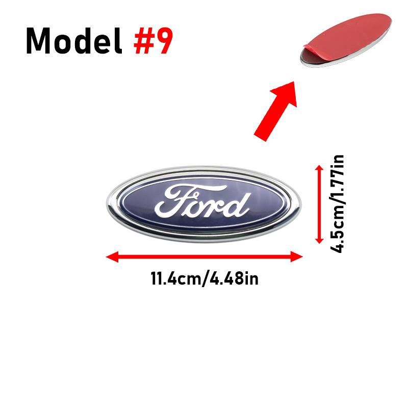 Car Logo Front Grille Badge Trunk Cover Sticker Decal Accessories For Ford Fiesta ST Fusion Explorer Escape Shelby Edge Kuga MK6