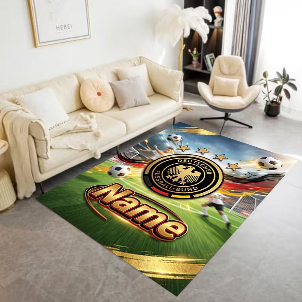 Germany Football Badge Carpet Perfect for Outdoor Entryway Study room Kitchen Anti-slip Rug Anime Office Decor Perfect Gift for Friends & Family