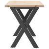 Coffee Table with X shaped Frame 110 x 40 x 45 cm Solid Pine Wood & Steel