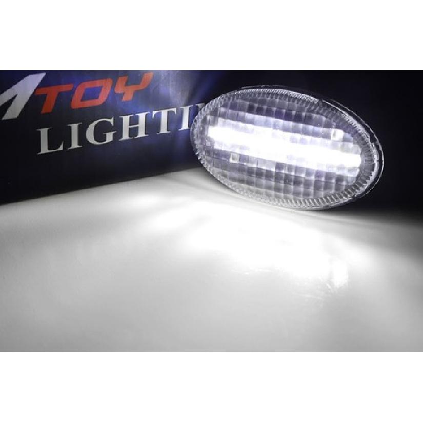 JDM Spec Clear/Black 15-LED White Side Markers For 00-07 Subaru Impreza WRX STI