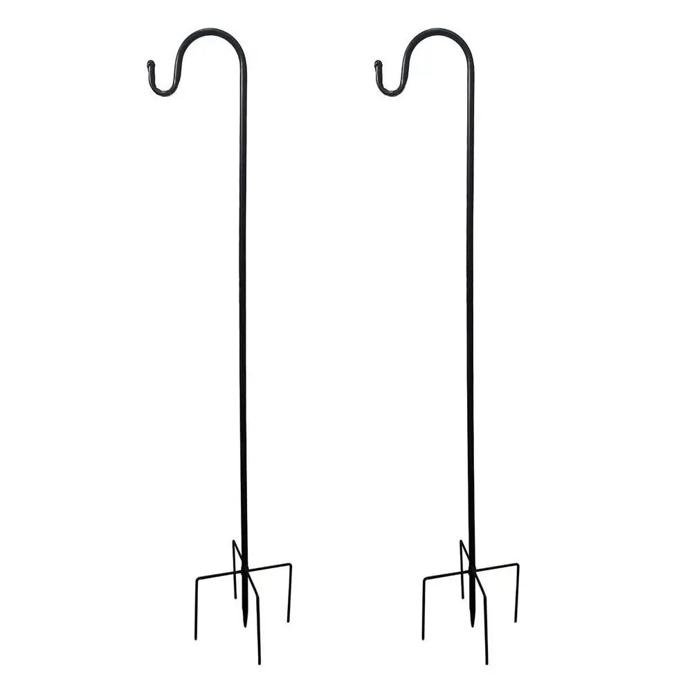 Basket Wall Hanging Flower Pot Holder Hanger Shepherd Hooks Garden Ground Plant Stand Lantern Stake For Flower Basket Hanging