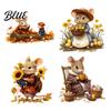 Pastoral Style Wall Stickers Mouse Stickers Waterproof PVC Autumn Retro Fairy Tale Decals Removable Peel Pvc Decals And Stick for Kindergarten