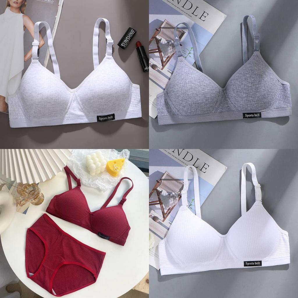 Pamut Lány Középiskolai Bralette Levehető Pántokkal és Légáteresztő Kényelemmel Tini Sportolóknak