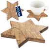 Wooden cup coaster 12.5 cm