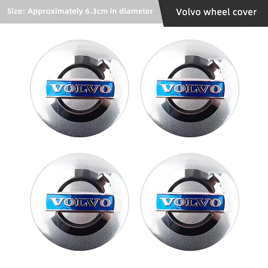 4pcs Aluminum Alloy Car Tire Center Hub Cover Sticks For Volvo Xc60 Xc90 V40 V60 S60 V50 V90 S80 C40 XC40 V70 XC70 C30 C70 EX90