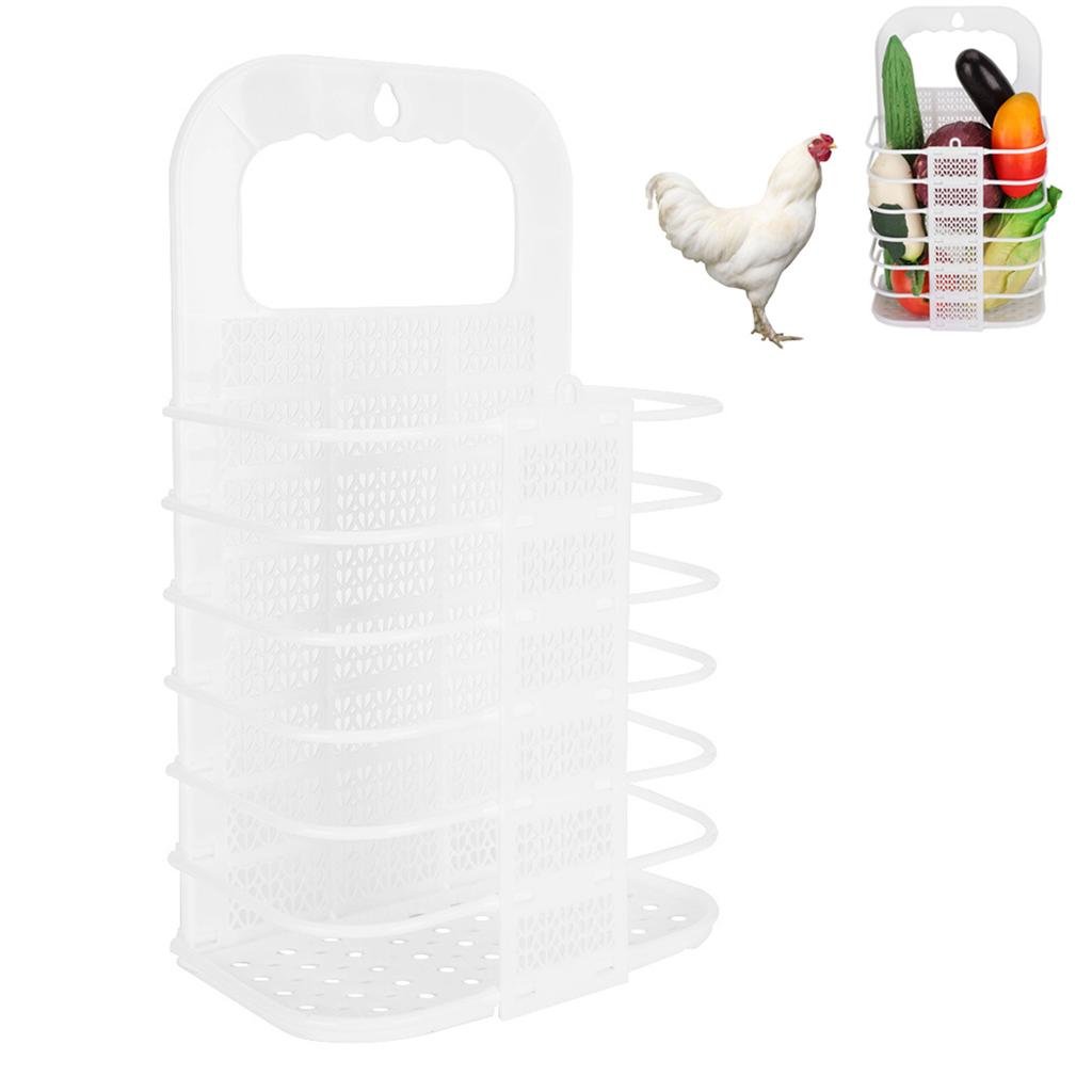 Foldable Chicken  Foraging  Basket  Vegetable Fruit  Hanging Toy for Feeding Training