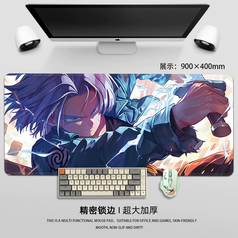Men Boys Mouse Pad Cartoon Anime Dragon Ball Leather Mouse Pad Son Goku High Definition PrintingPad Large Game Mouse Pad Laptop Keyboard Pad