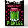 Festive Jam and Pickle Art Pattern Decorative Throw Blanket for Sofa, Bed, Living Room, and Home Decor Styling