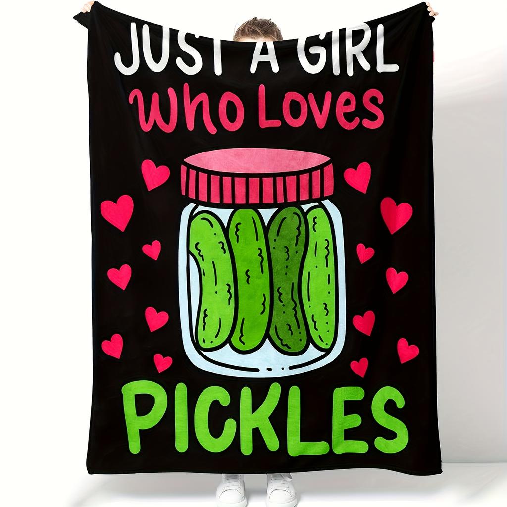 Festive Jam and Pickle Art Pattern Decorative Throw Blanket for Sofa, Bed, Living Room, and Home Decor Styling