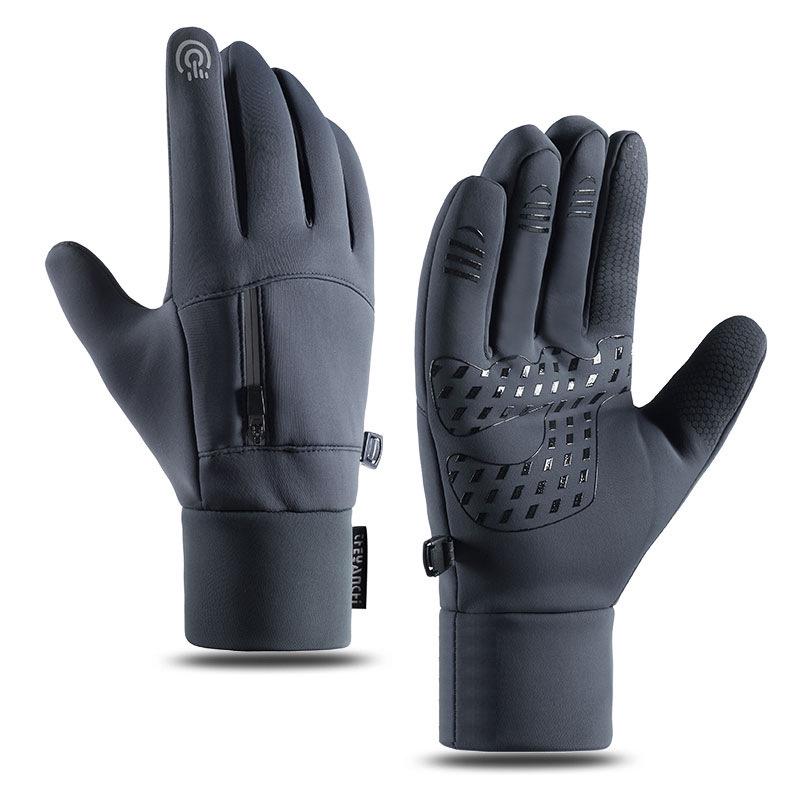 Men's and Women's Winter Cycling Touchscreen Gloves - Windproof, Warm, Waterproof, Silicone-Grip for Outdoor Sports & Fishing.
