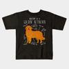 Boys Girls Soft Cotton Graphic Tees Golden Retriever Anatomy Breathable Daily School Wear Kids T-Shirts