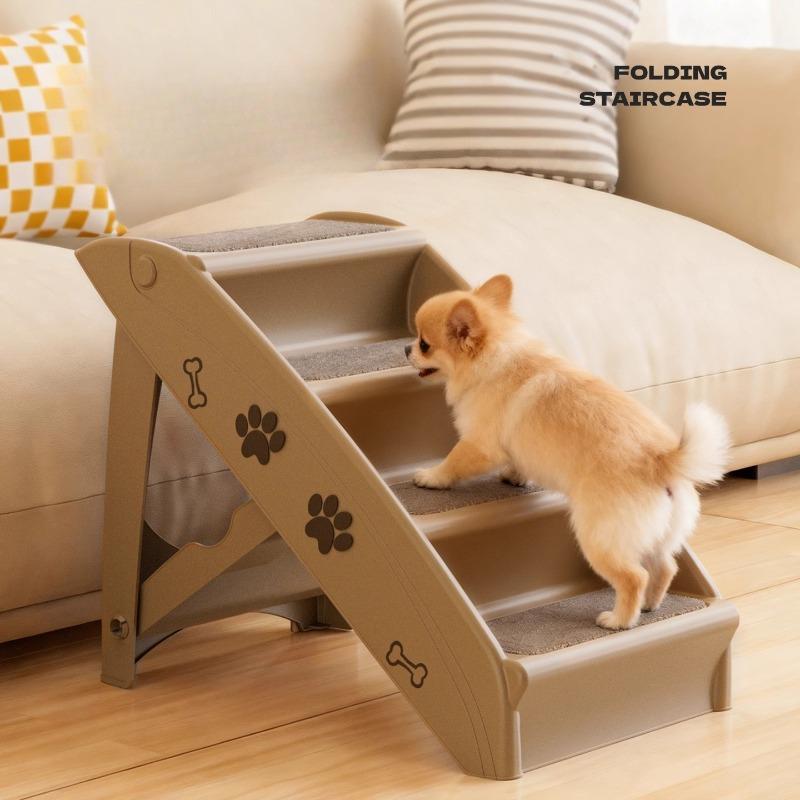 PP Foldable Pet Stair Steps Climbing Ladder For Small Senior Dogs Bed And Sofa Side Easy Climbing Portable Dog Accessory