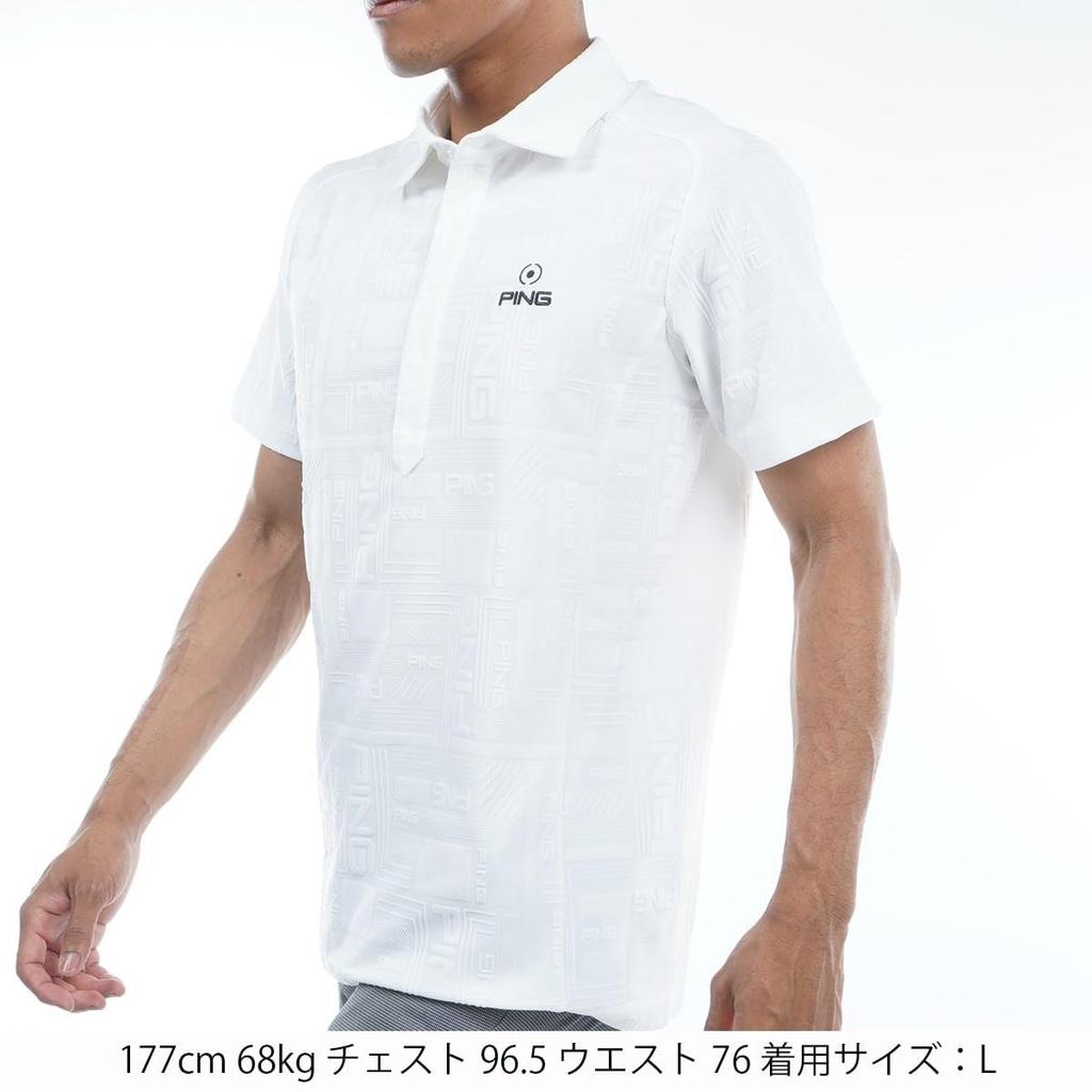 Short Sleeve Polo Shirt Suitable for Golf 3L [Pin Apparel] Men's (All-Directional Stretch, Setup) / / 621-3260801 030_White