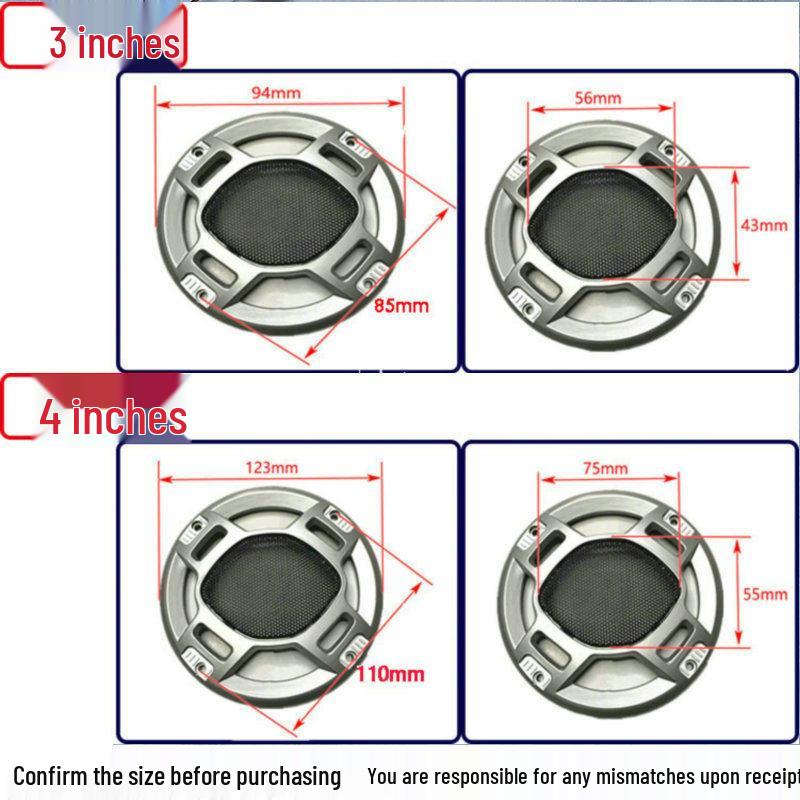 Speaker Grille Dustproof Metal Mesh for 3-inch To 12-inch Horns with Thickened Edge