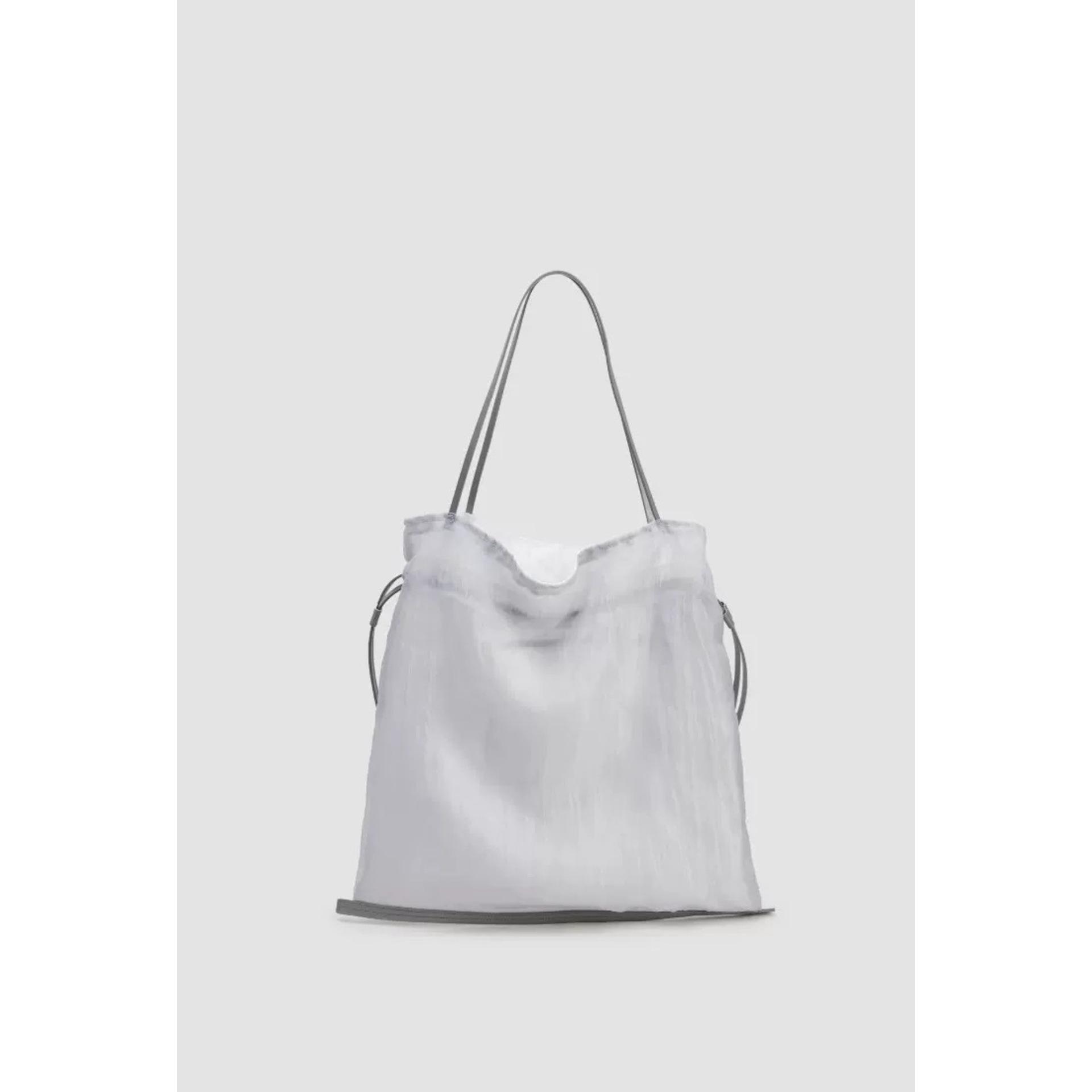 

2025 лето новая мода ленивый ветер большая вместимость легкая женская легкая сетчатая прозрачная сумка-тоут на шнурке