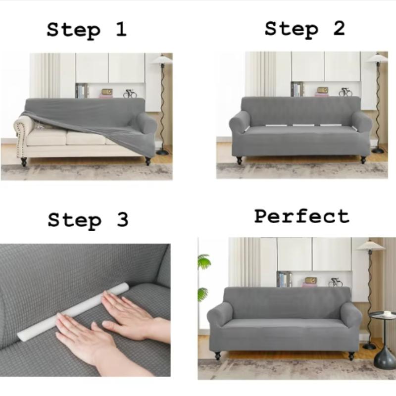 Vodotěsný žakárový potah na pohovku do obývacího pokoje, ložnice, univerzální nastavitelný potah na gauč 1/2/3/4 místný, elastický přehoz, potah na pohovku