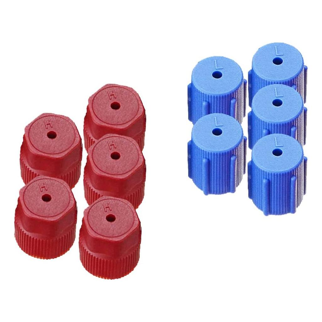 10Pcs R134a Air Conditioning Service Caps High and Low Side Charging Port Protections Seals 13mm & 16mm Car Maintenance