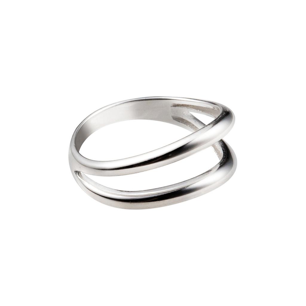 Modian Double Layer Geometric Line Silver 925 Thick Ring for Women Fashion Simple Ring Party Gift Fine Jewelry