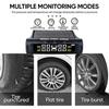 Systémy monitorování tlaku v pneumatikách LCD displej Bezdrátový solární alarm TPMS Bezpečnost pneumatik se 4 externími senzory