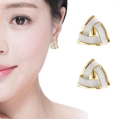 Fashion Earrings for Women Triangular Geometric Opal Earrings Simple Fashion Women Wedding Party Jewelry