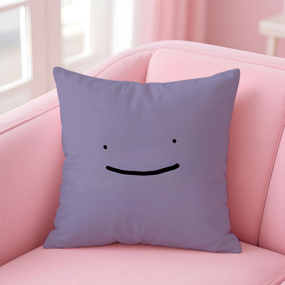 EEmoji Pattern Cushion Cover Linen Pillowcase Cover Soft Decor for Sofa Home Room