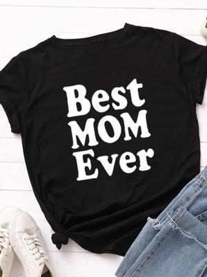 Beste Mama Ooit Print Dames T-shirt Korte Mouw O-Hals Los Dames T-shirt Dames T-shirt Tops Kleding Camisetas Mujer
