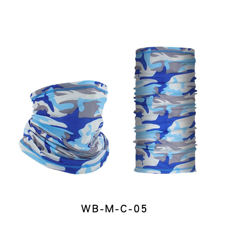 Oddychający Hidżab Ochronny przed UV z Jedwabiu Lodowego, Chusta na Szyję Rowerową, Sportowa Maska na Twarz/Nakrycie Głowy Lycra do Wędkowania na Świeżym Powietrzu