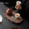 High-End Schwarznuss-Holz Trockenbrüh-Tisch Teetablett Topfhalter Topfbasis Antiker Trockenaufgusstisch Chinesische Tee-Dekorationen