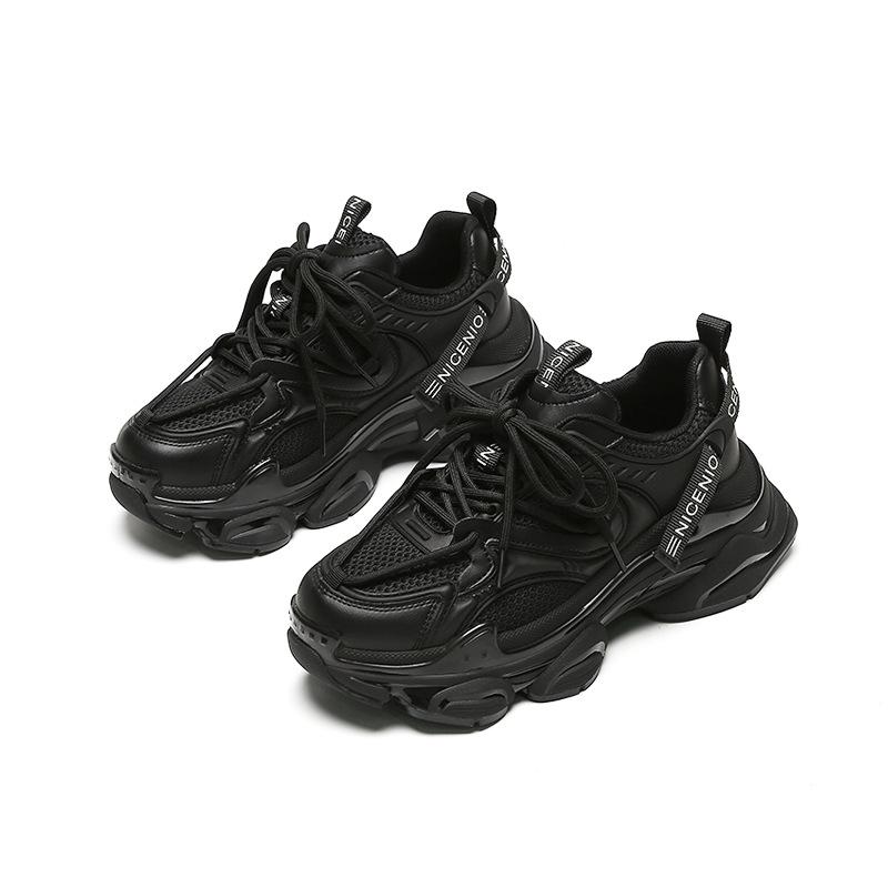 Spring new thick-soled non-slip dad shoes ins wind Korean version sports shoes heightening women's shoes comfortable and breathable shoes