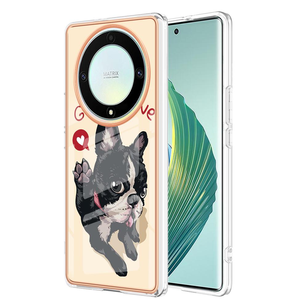 YB IMD Series-19 Style D For Honor X40 5G/X9a 5G/Magic5 Lite 5G IMD Pattern Anti-drop Cover 2.0mm TPU Electroplating Phone Case