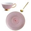 European Bone China Coffee Cup & Saucer Set, Elegant Tea Time Pair Cups, Dishwasher Safe Home Gift Box for Afternoon Tea Decor