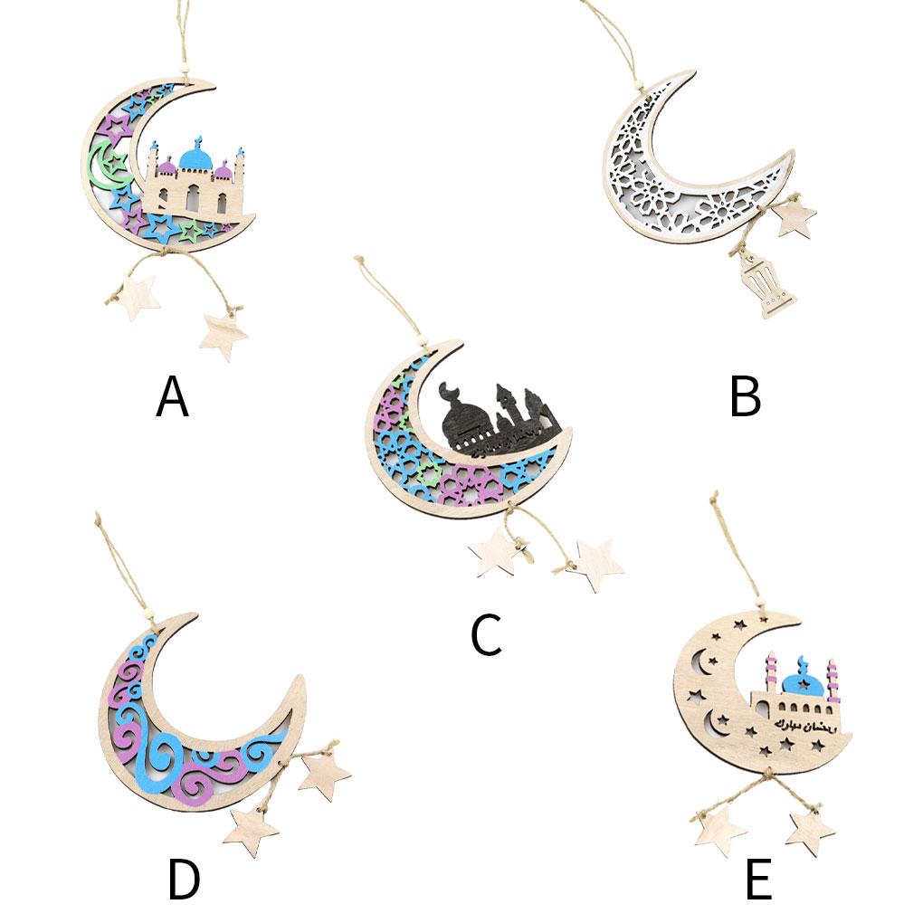 Ramadan Decorations ple Style Hanging Ornaments Party Supplies Exquisite Craft Wall Adorn Home Moon Pendant for Home