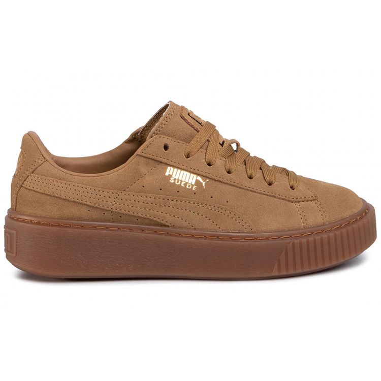 Puma Suede Platform Low Top Sneakers Women Sneakers Wheat 365698-09