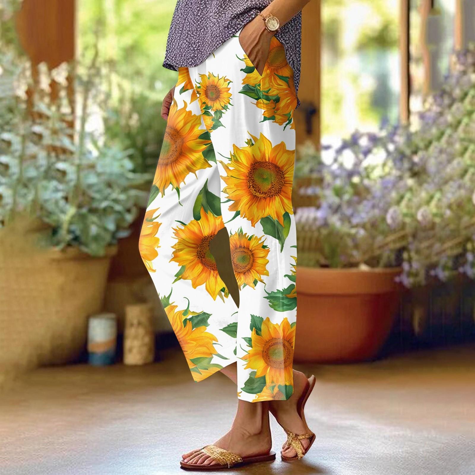 

Женские повседневные брюки с модными карманами и эластичной резинкой на талии XXL оранжевый