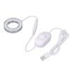 Microscope Lighting Lamp Spiral Buckle Adjustable Brightness LED Ring Light with Regulator