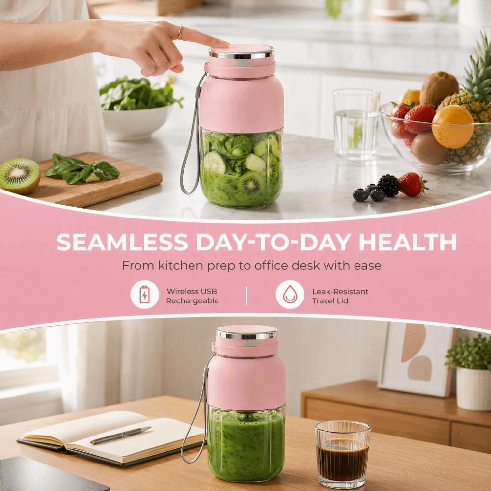 Wireless Design Portable Electric Juicer Cup USB Rechargeable Blender Outdoor Activities