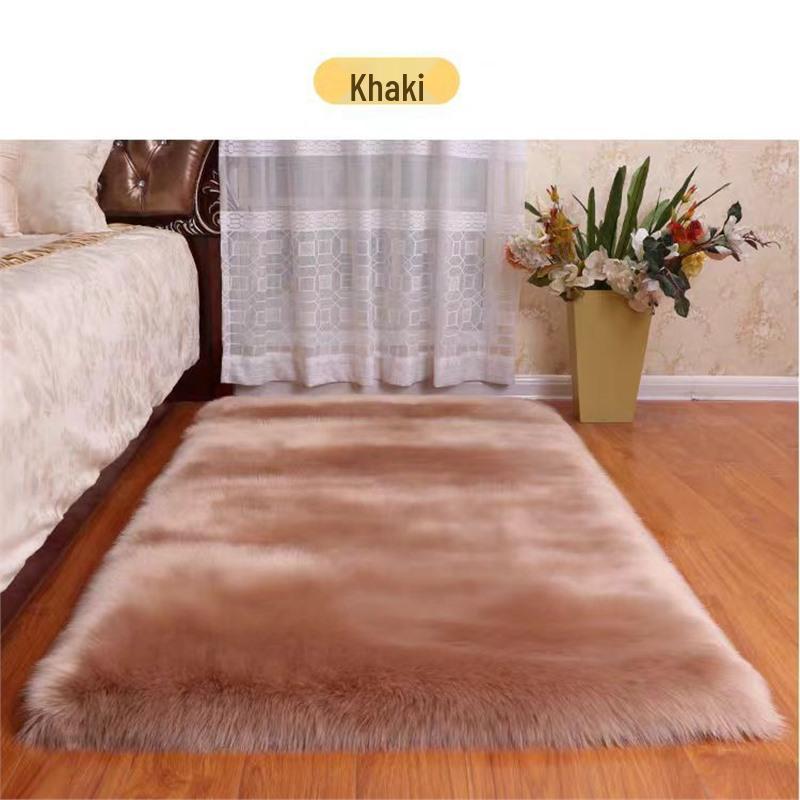 Heart-shaped Long Pile Plush Carpet Mat for Living Room/Bedroom