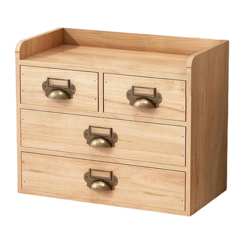 Wooden Storage Box Farmhouse Counter Dresser Desk Drawer Organizer Organization for NightStand Closet Vanity Living Room Nursery