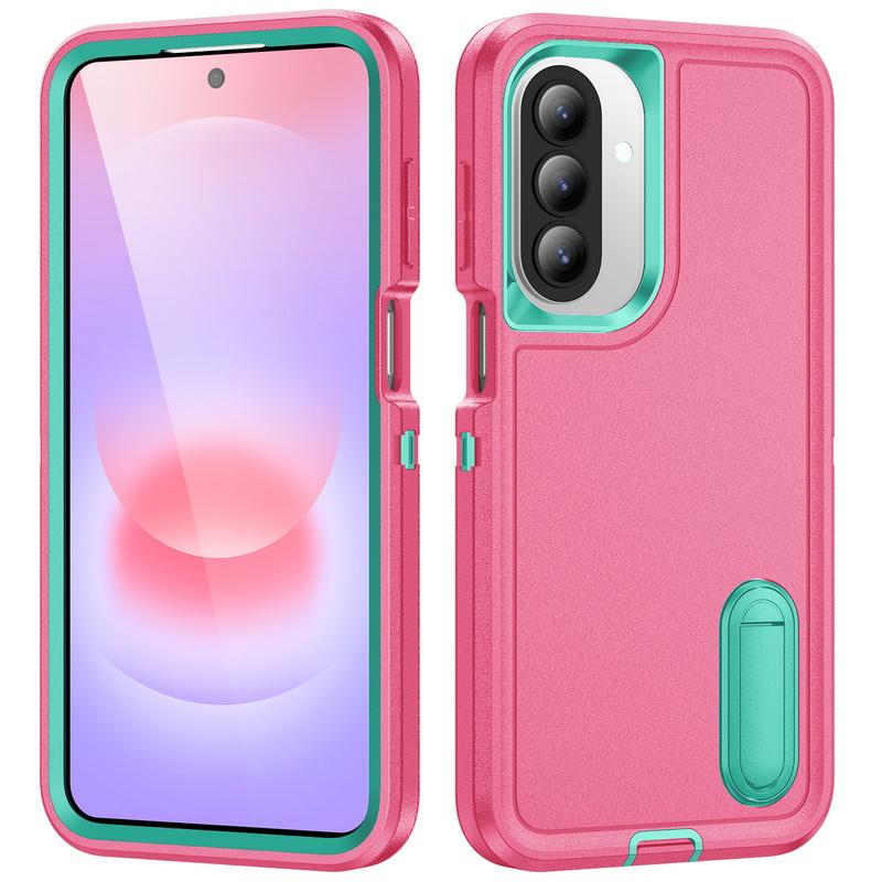 S26 Ultra Case Shockproof Bumper Hybrid 3in1 Candy Color Phone Stand Cover Samsung S25 Ultra S24 Plus S23 FE A15 A16 A36 A56 A17 A27 A37 A57 5G